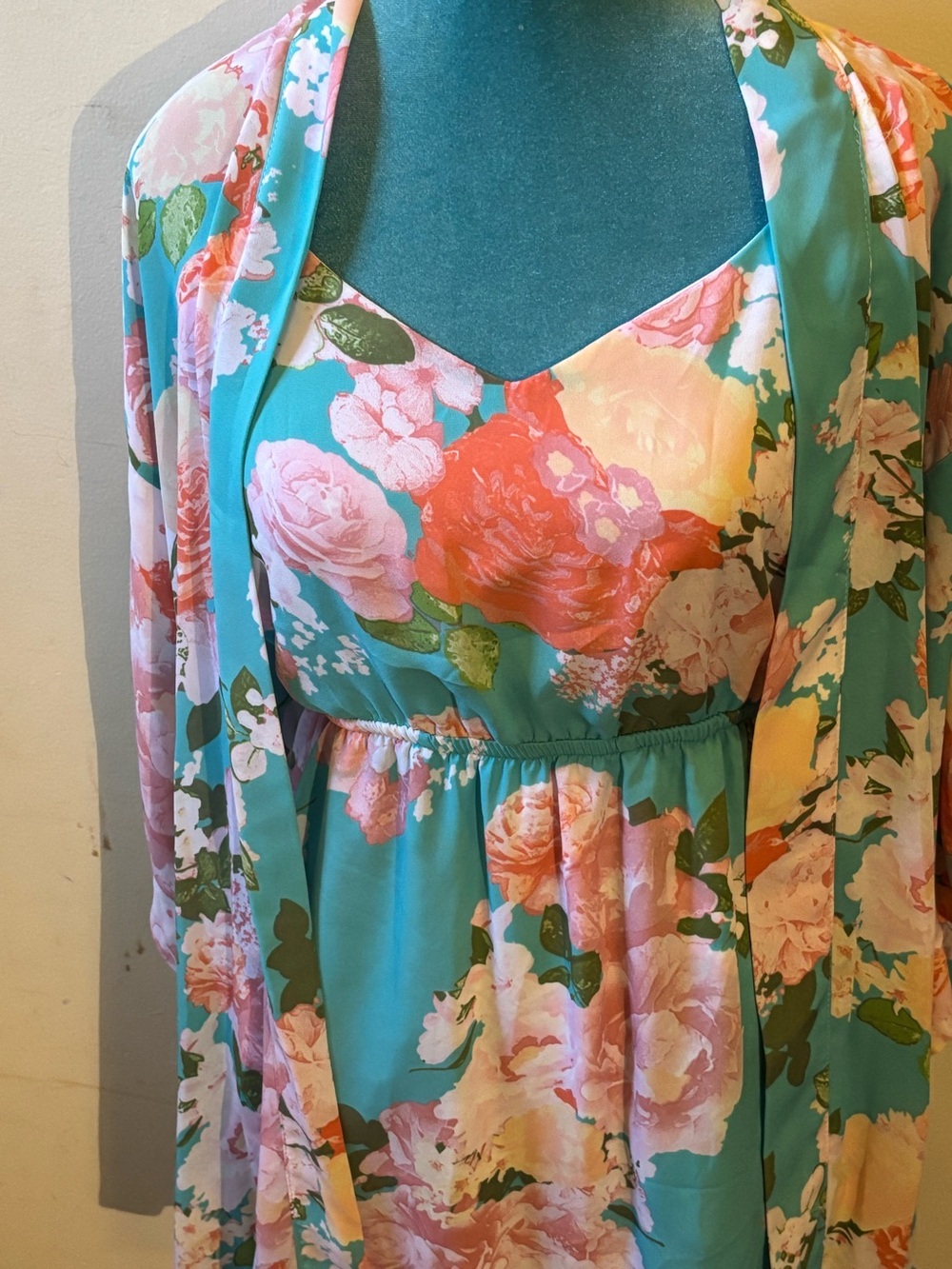 NWT Tropical Print Summer Dress and Kimono